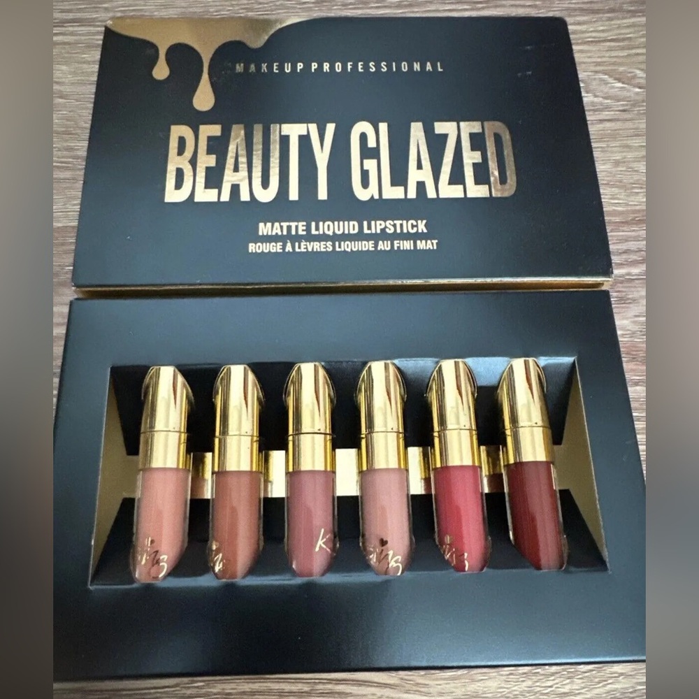 Makeup Professional Beauty Glazed Matte Liquid Lipstick 6 Pack Set New in Box